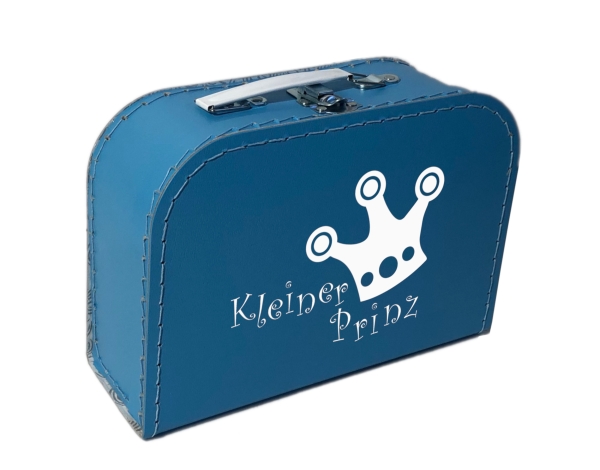 Pappkoffer Kleiner Prinz mit Krone Kinderkoffer zur Geburt